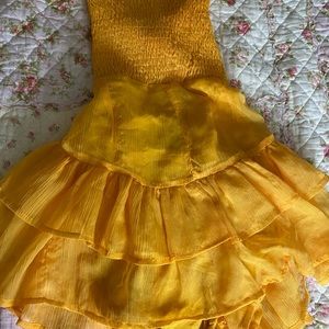 Strapless baby doll romper corset tie in the back